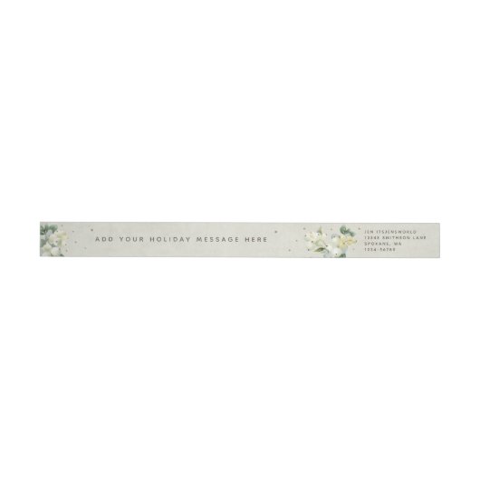 Snowberry + Eucalyptus Holiday Return Address (Individueel)