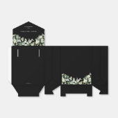 Snowberry + Eucalyptus Kerstfeestdag feestforel Bedankdoosjes (Uitgevouwen)