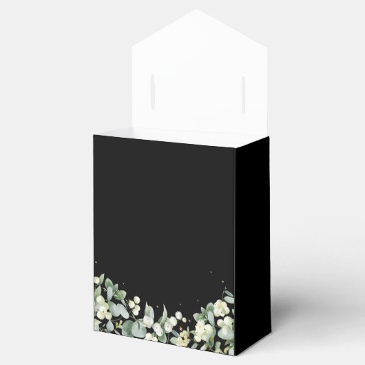 Snowberry + Eucalyptus Kerstfeestdag feestforel Bedankdoosjes (Geopend)