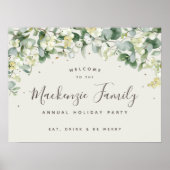 Snowberry+Eucalyptus Kerstfeestdag Poster (Voorkant)