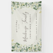 Snowberry+Eucalyptus Kerstfeestdag Spandoek (Verticaal)