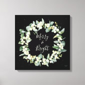 Snowberry+Eucalyptus kerstmis Canvas Afdruk (Voorkant)