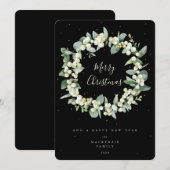 Snowberry + Eucalyptus Kerstmis zonder foto Feestdagenkaart (Voorkant / Achterkant)