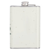 Snowberry & Eucalyptus krans gepersonaliseerde bru Heupfles (Achterkant)