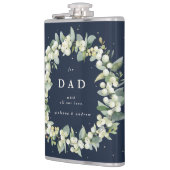 Snowberry & Eucalyptus krans gepersonaliseerde bru Heupfles (Links)