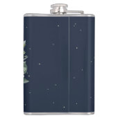 Snowberry & Eucalyptus krans gepersonaliseerde bru Heupfles (Achterkant)