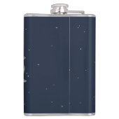 Snowberry & Eucalyptus krans gepersonaliseerde bru Heupfles (Achterkant)