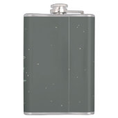 Snowberry & Eucalyptus krans gepersonaliseerde bru Heupfles (Achterkant)