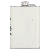 Snowberry & Eucalyptus krans gepersonaliseerde bru Heupfles (Achterkant)