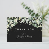 Snowberry Kerstfeestdag Flat Dank je Bedankkaart (Staand voorkant)