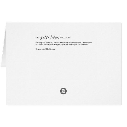 "Snowberry" Note Kaart - Gatti Liberi Collectie (Achterkant Horizontaal)