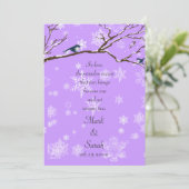 Snowbird 2 Lavander Uitnodiging (Staand voorkant)