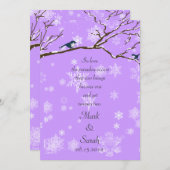 Snowbird 2 Lavander Uitnodiging (Voorkant / Achterkant)