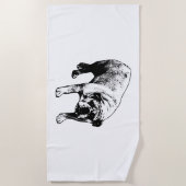 Snowbird Bulldog Handdoek (Voorkant)