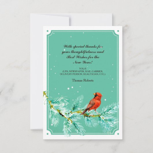 Snowbird Holiday Hartelijk dank Kaart (Voorkant)