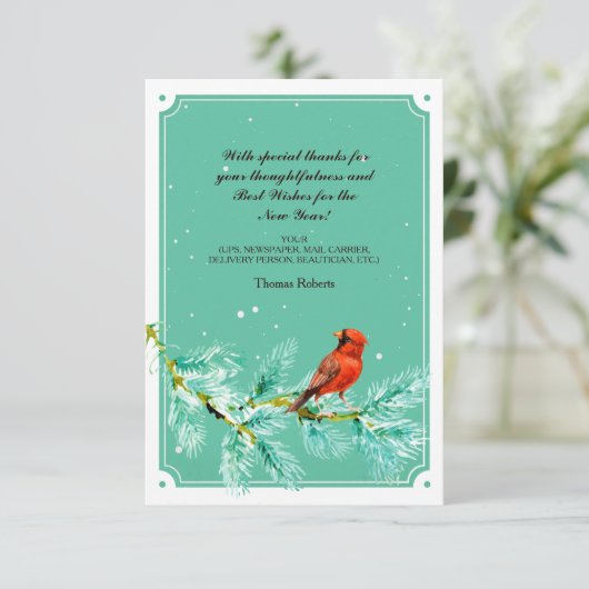 Snowbird Holiday Hartelijk dank Kaart (Staand voorkant)