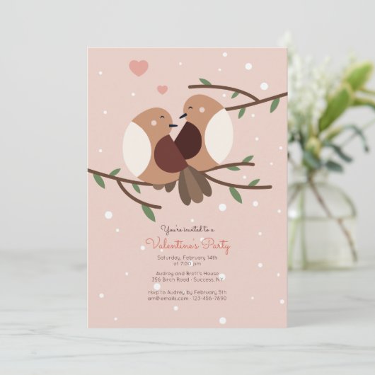 Snowbird Invitation Kaart (Staand voorkant)