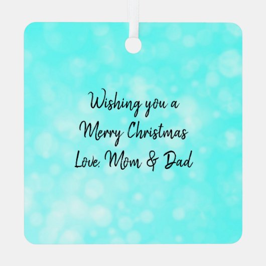 Snowbird Kerstmis, Kerstman en rendier op strand  Metalen Ornament (Achterkant)