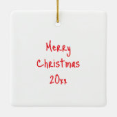 Snowbird Santa Genieten van een cocktail op het st Keramisch Ornament (Achterkant)