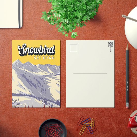 Snowbird Ski Area Winter Utah  Briefkaart