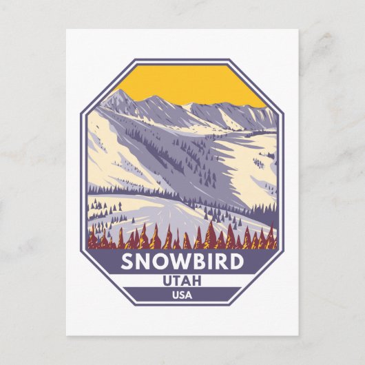 Snowbird Ski Area Winter Utah Briefkaart (Voorkant)