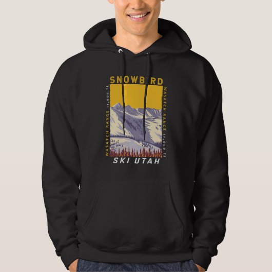 Snowbird Ski Area Winter Utah  Hoodie (Voorkant)