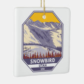 Snowbird Ski Area Winter Utah Keramisch Ornament (Rechts)