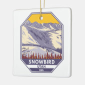 Snowbird Ski Area Winter Utah Keramisch Ornament (Links)