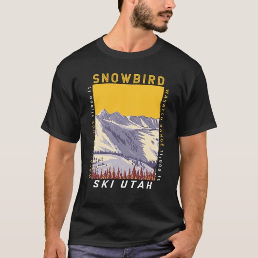 Snowbird Ski Area Winter Utah T-shirt (Voorkant)
