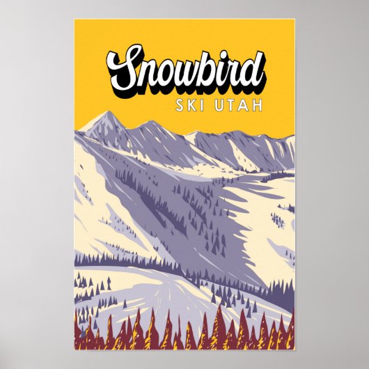 Snowbird Ski Area Winter Utah Vintage Poster (Voorkant)