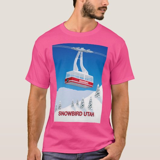 Snowbird Ski Resort Baseball Sleeve T-shirt (Voorkant)