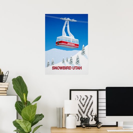 Snowbird Ski Resort Cable Car Poster (Thuiskantoor)