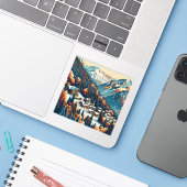 Snowbird Utah 3 inch Vinyl Sticker (Laptop met iPhone)