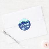 Snowbird Utah blauw thema snowboarder stickers (Envelop)