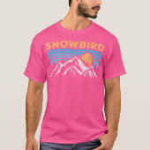  Snowbird Utah Retro Mountain Hiking Souven T-shirt (Voorkant)