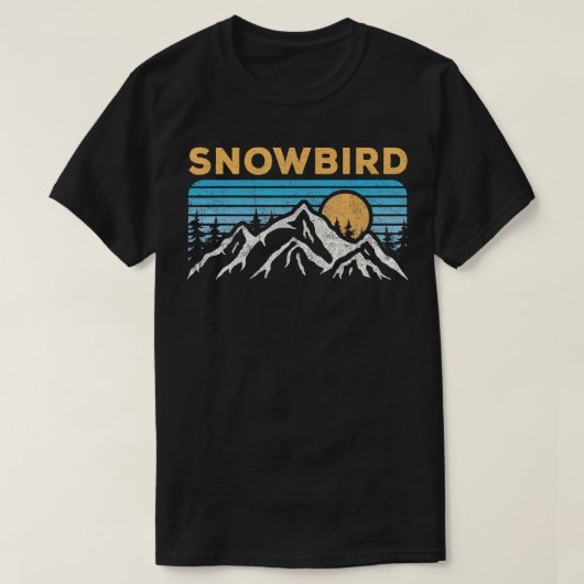  Snowbird Utah Retro Mountain Hiking Souven T-shirt (Design voorkant)