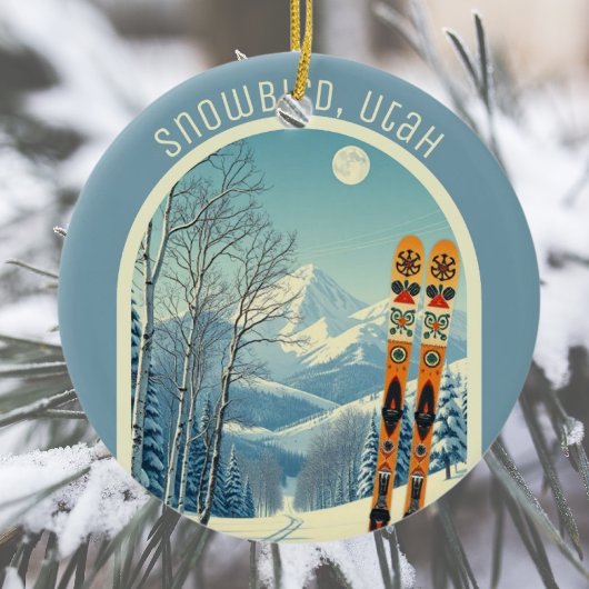 Snowbird Utah Rocky Mountains ski souvenir Keramisch Ornament