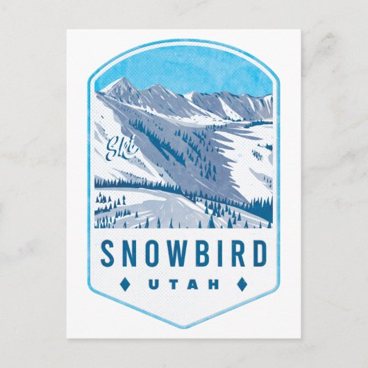 Snowbird Utah Ski Badge Briefkaart (Voorkant)