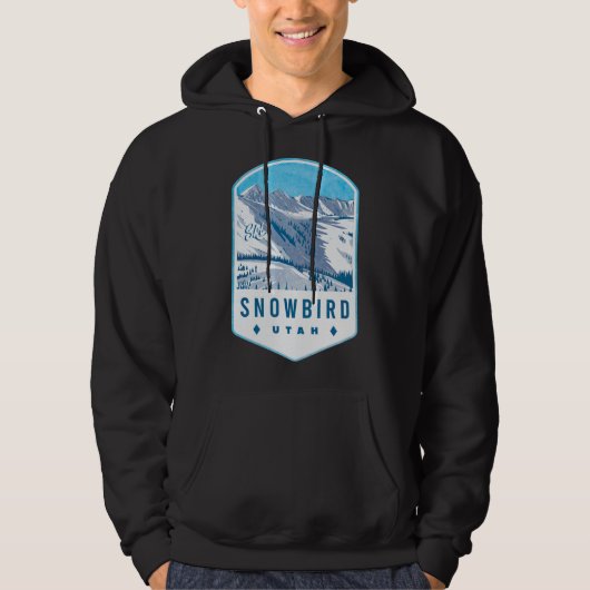 Snowbird Utah Ski Badge Hoodie (Voorkant)