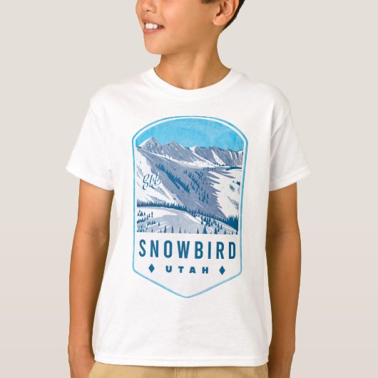 Snowbird Utah Ski Badge T-shirt (Voorkant)