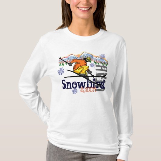 Snowbird Utah ski elevatie hoodie T-shirt (Voorkant)