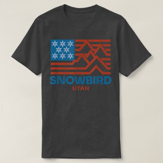 Snowbird Utah Snow Mountain T-shirt (Design voorkant)