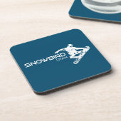 Snowbird Utah Snowboarder Bier Onderzetter (Linkerzijde)