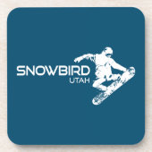 Snowbird Utah Snowboarder Bier Onderzetter (Voorkant)