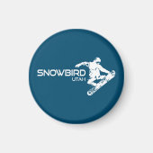 Snowbird Utah Snowboarder Magneet (Voorkant)