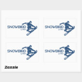 Snowbird Utah Snowboarder Rechthoekige Sticker (Vel)