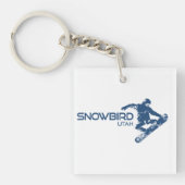 Snowbird Utah Snowboarder Sleutelhanger (voorkant)