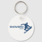 Snowbird Utah Snowboarder Sleutelhanger (Voorkant)