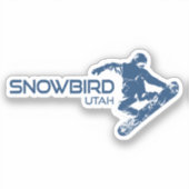 Snowbird Utah Snowboarder Sticker (Voorkant)
