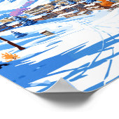 Snowbird Utah Travel Art Vintage Illustratie Poster (Hoek)